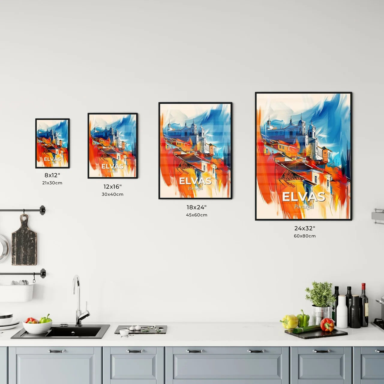 Vibrant Elvas, Portugal Kitchen Art