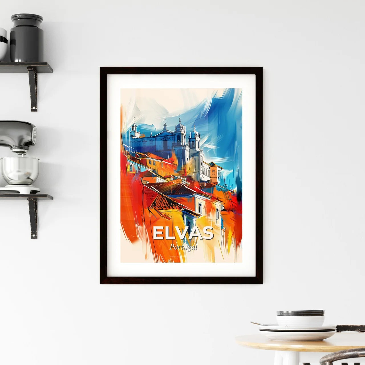 Vibrant Elvas, Portugal Framed Print
