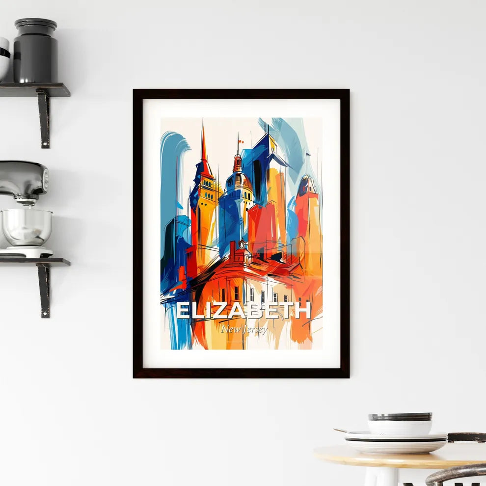 Vibrant Elizabeth, New Jersey Framed Print