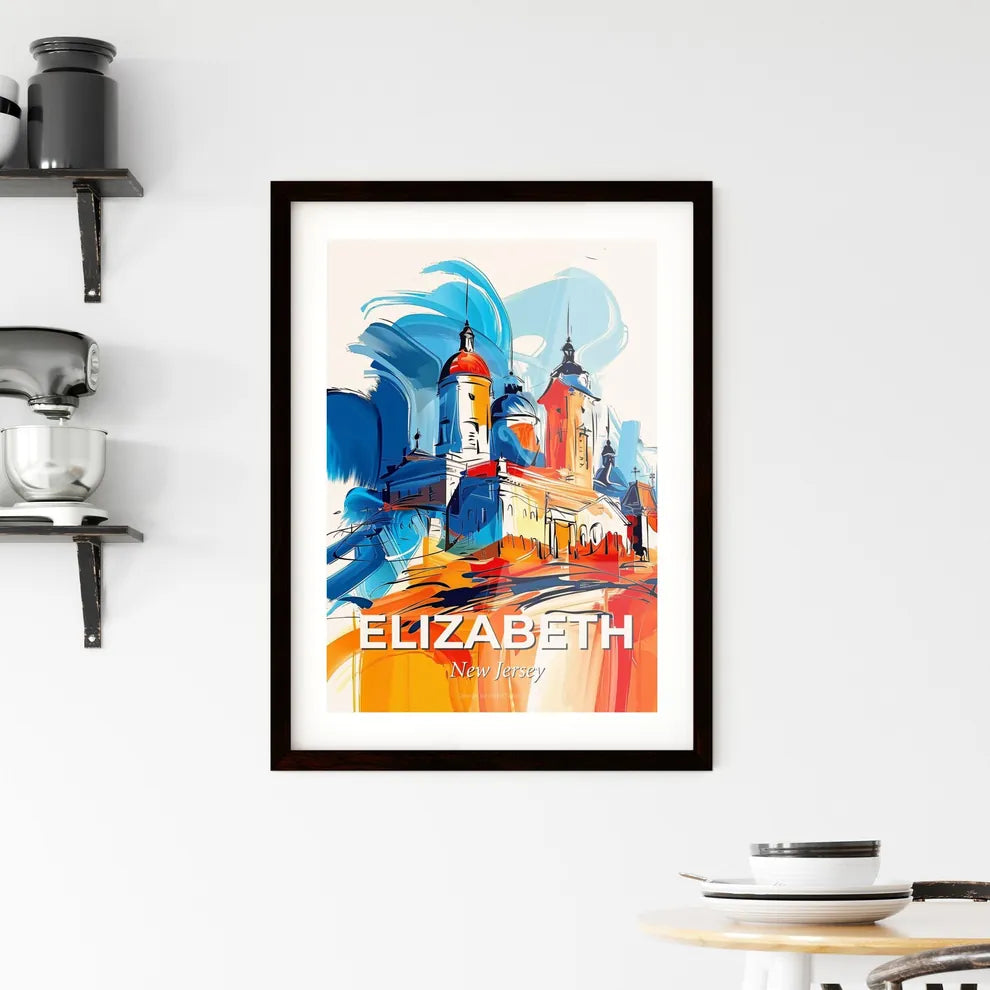 Vibrant Elizabeth, New Jersey Framed Print