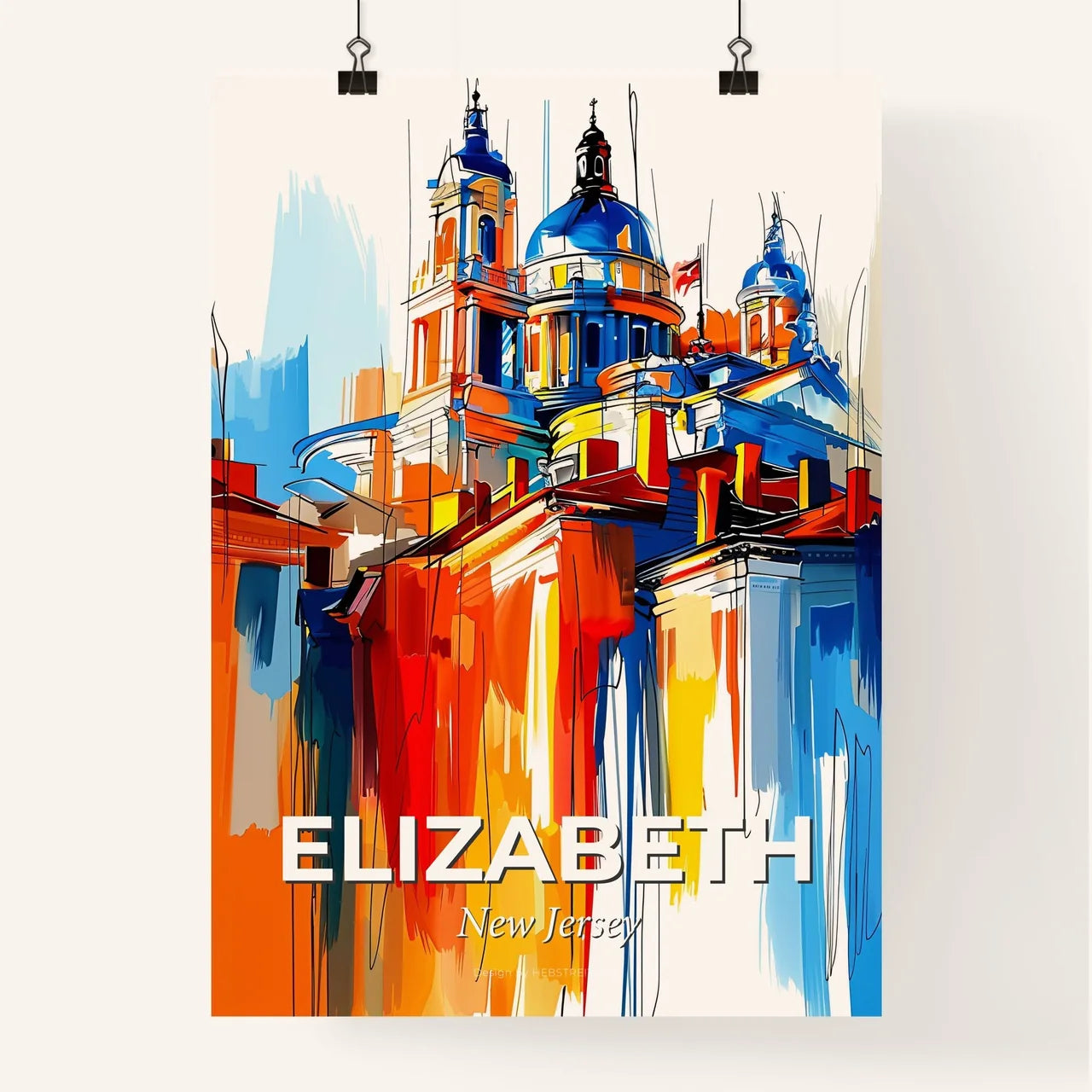 Vibrant Elizabeth, New Jersey Poster