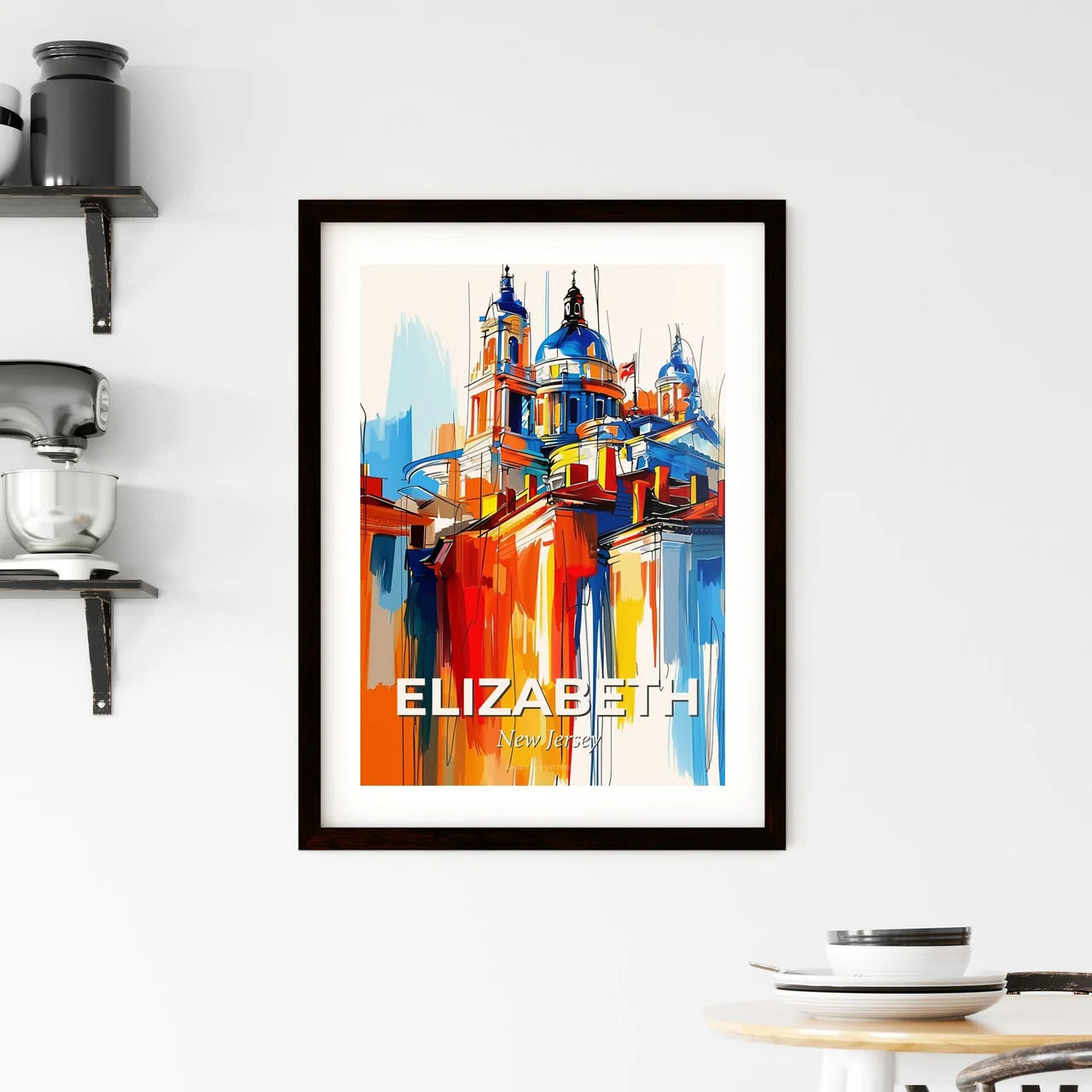 Vibrant Elizabeth, New Jersey Framed Print