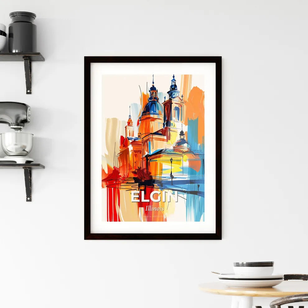 Vibrant Elgin, Illinois Framed Print