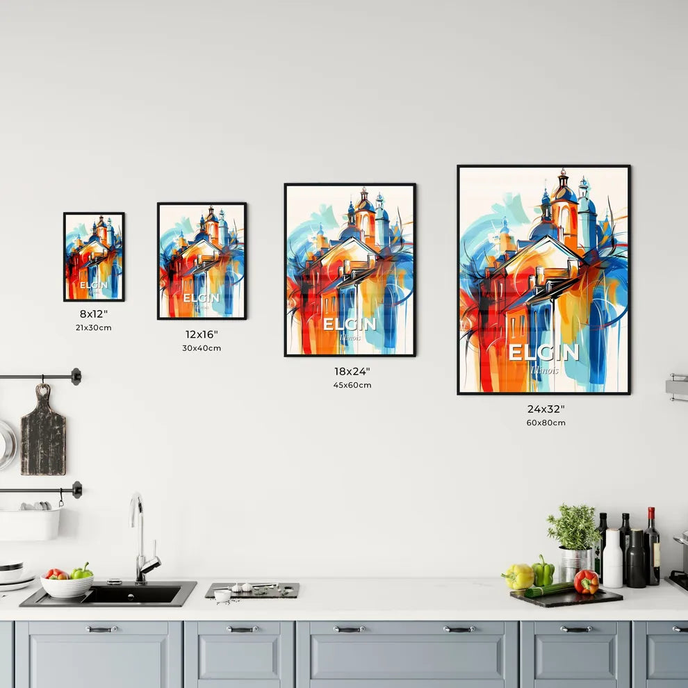 Vibrant Elgin, Illinois Kitchen Art