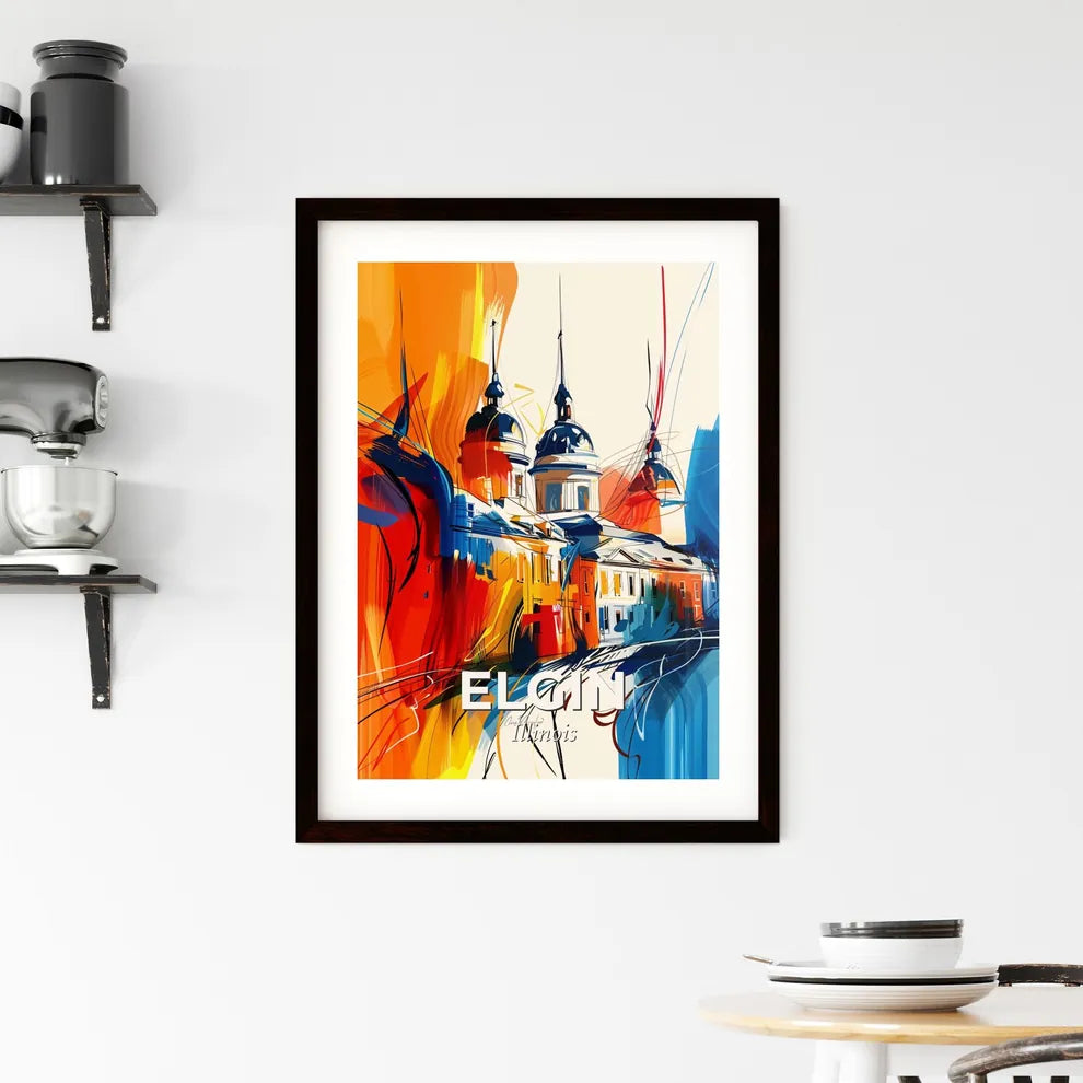 Vibrant Elgin, Illinois Framed Print