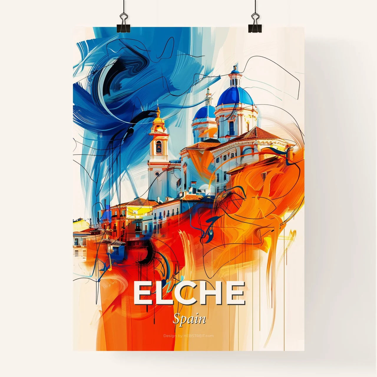 Vibrant Elche, Spain Poster