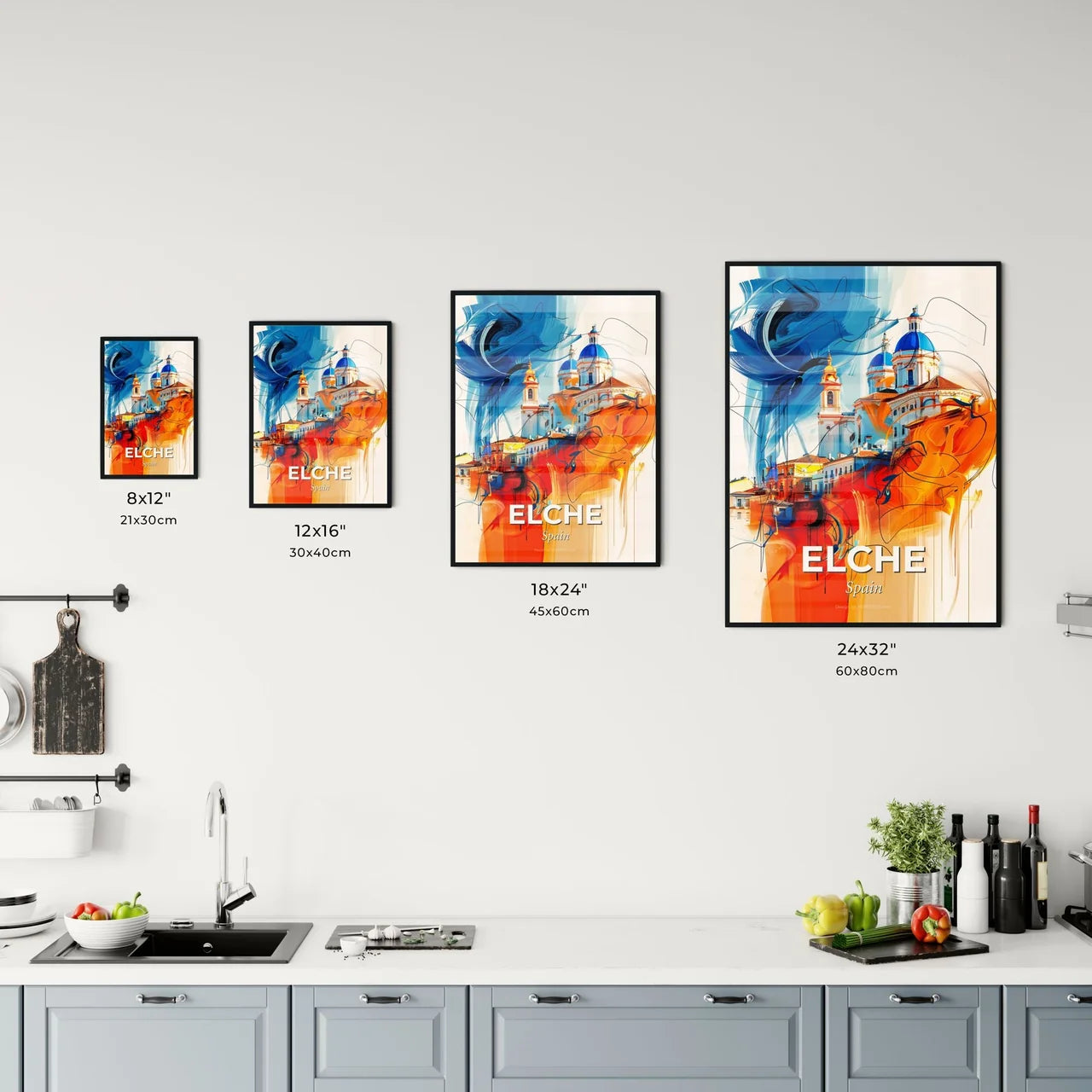 Vibrant Elche, Spain Kitchen Art