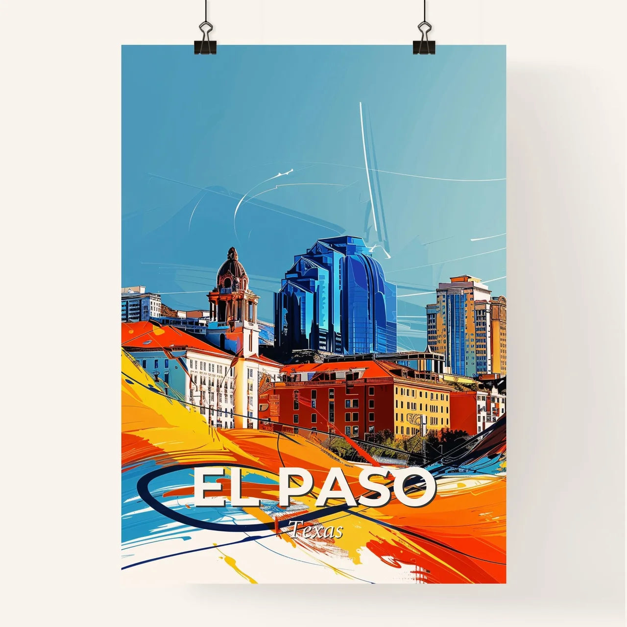 Vibrant El Paso, Texas Poster