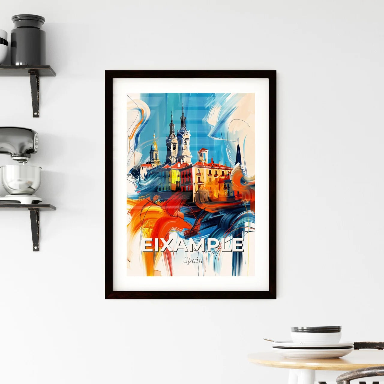 Vibrant Eixample, Spain Framed Print