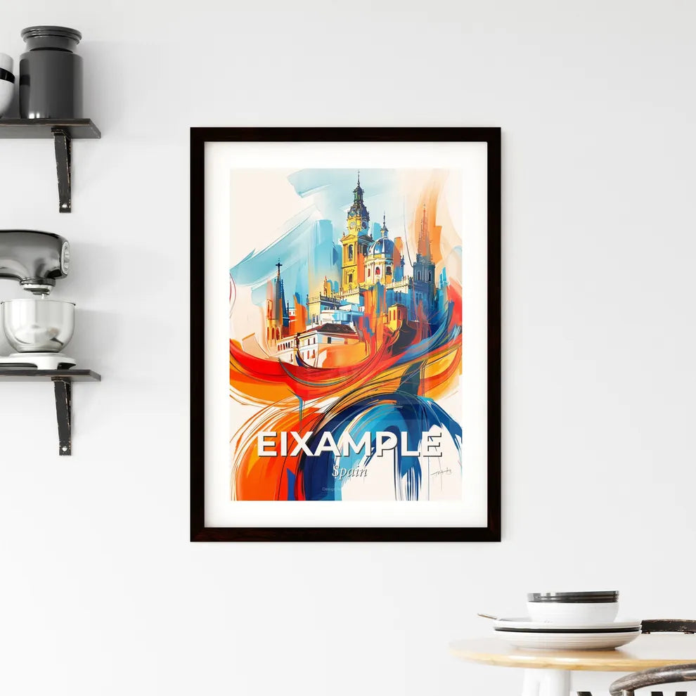 Vibrant Eixample, Spain Framed Print