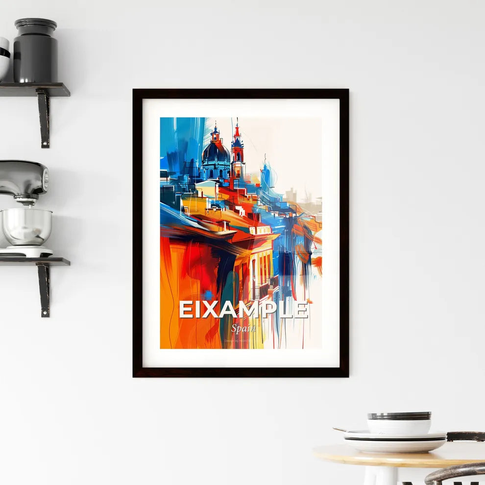 Vibrant Eixample, Spain Framed Print