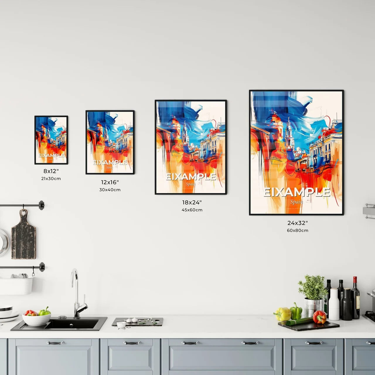 Vibrant Eixample, Spain Kitchen Art