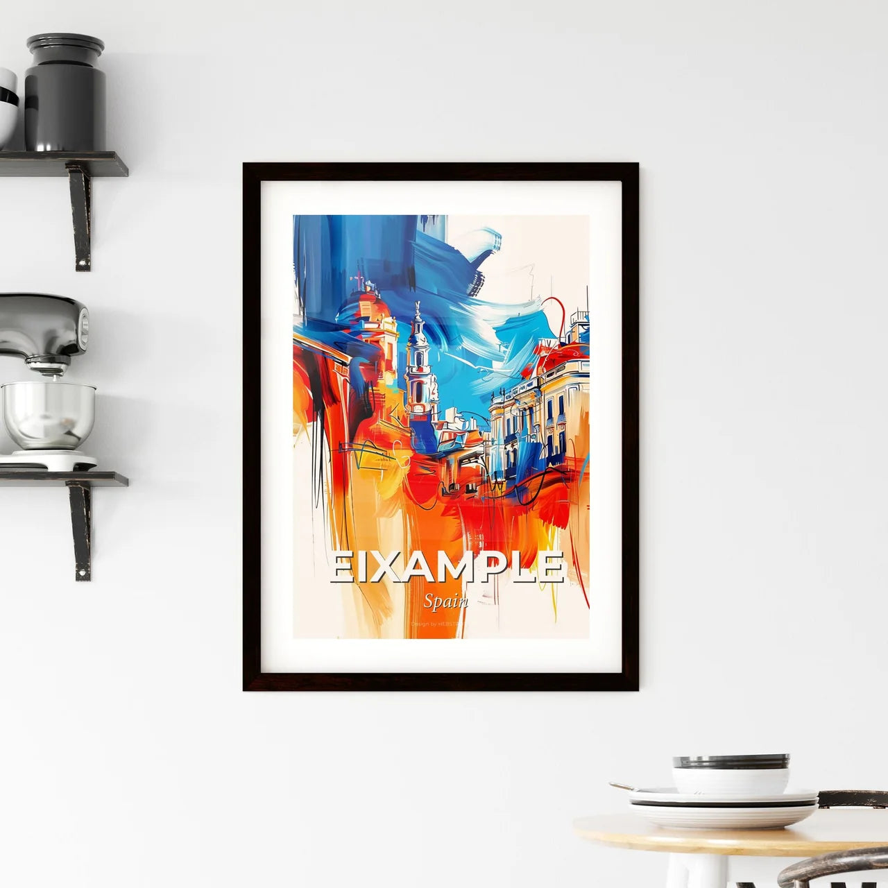Vibrant Eixample, Spain Framed Print
