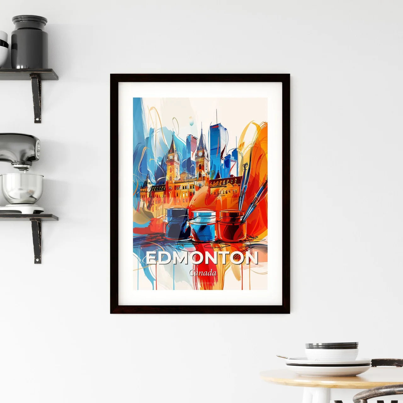 Vibrant Edmonton, Canada Framed Print