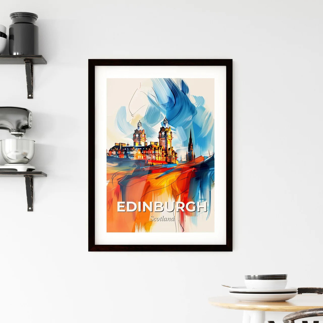 Vibrant Edinburgh, Scotland Framed Print