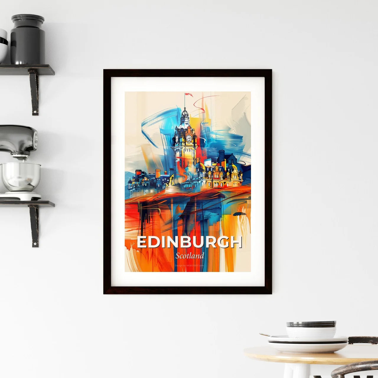 Vibrant Edinburgh, Scotland Framed Print