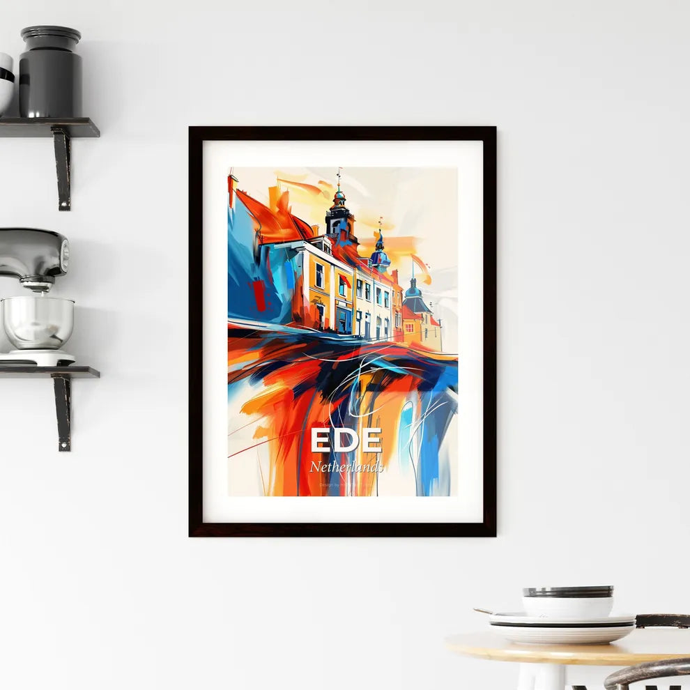 Vibrant Ede, Netherlands Framed Print