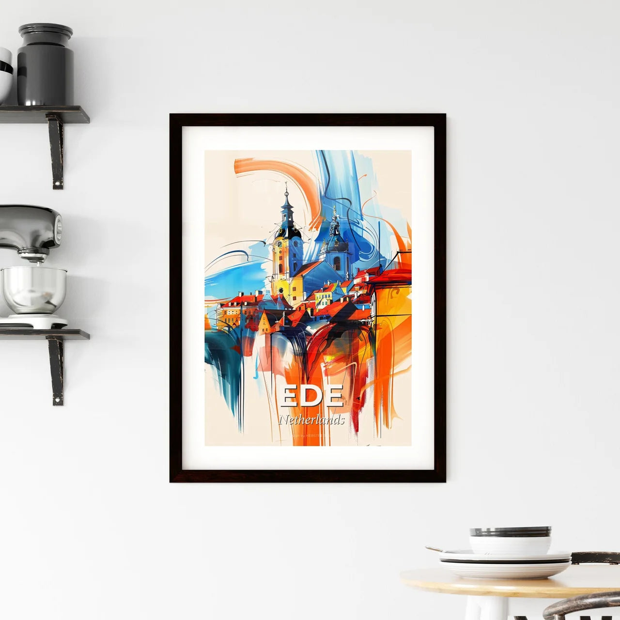 Vibrant Ede, Netherlands Framed Print