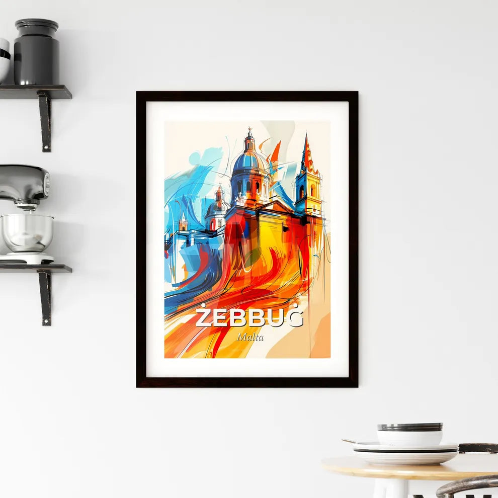 Vibrant  Żebbuġ, Malta Framed Print