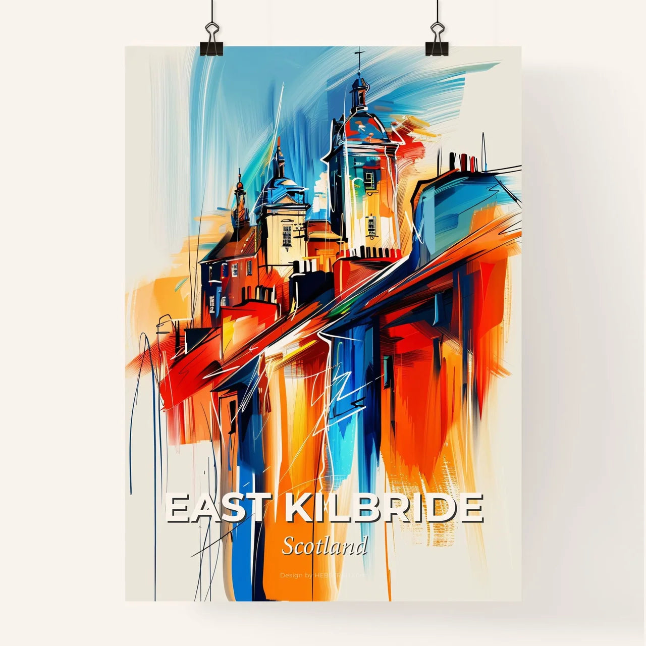 Vibrant East Kilbride, Scotland Poster