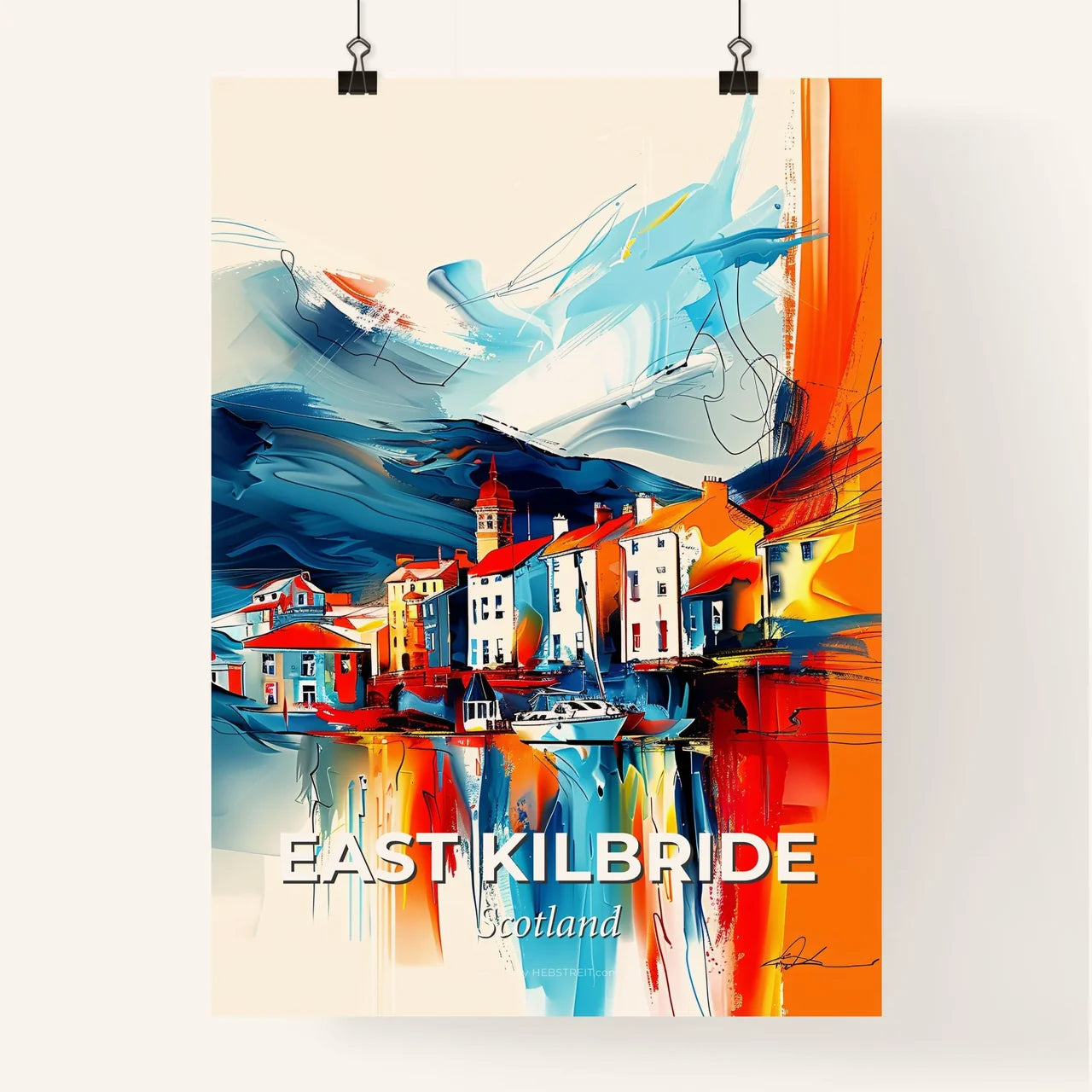 Vibrant East Kilbride, Scotland Poster