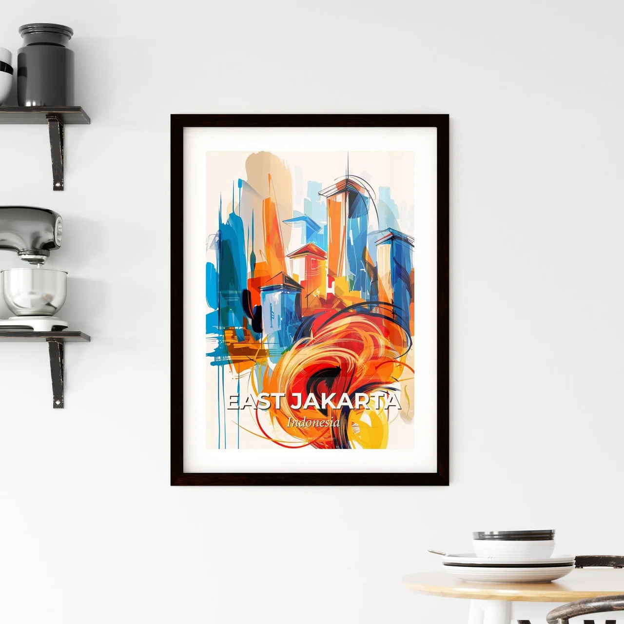 Vibrant East Jakarta, Indonesia Framed Print