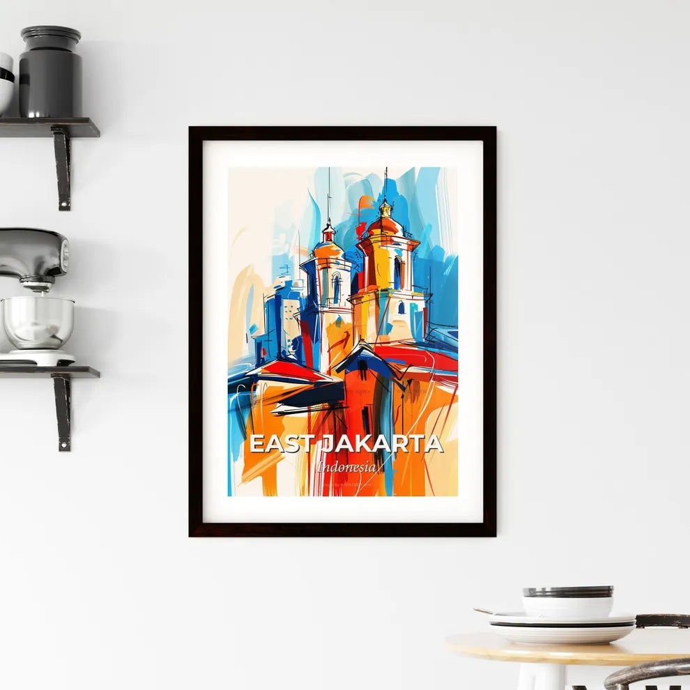 Vibrant East Jakarta, Indonesia Framed Print