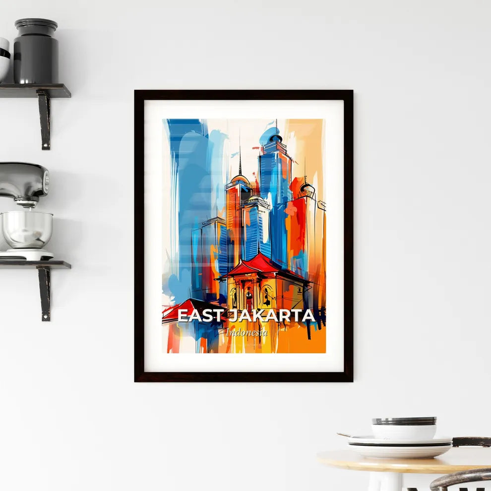 Vibrant East Jakarta, Indonesia Framed Print