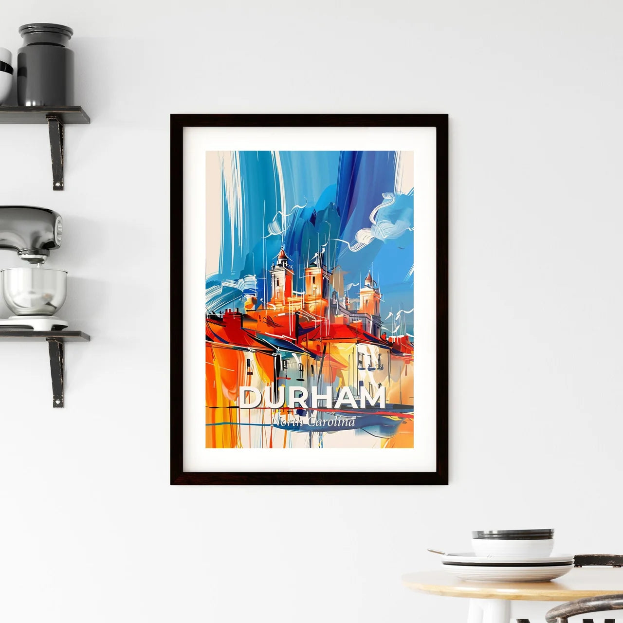 Vibrant Durham, North Carolina Framed Print
