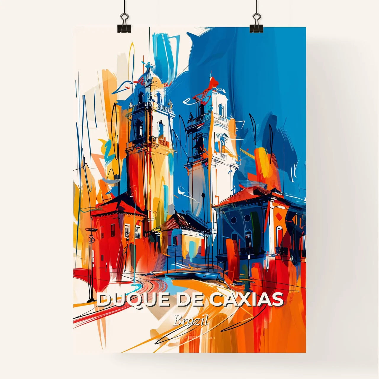 Vibrant Duque De Caxias, Brazil Poster