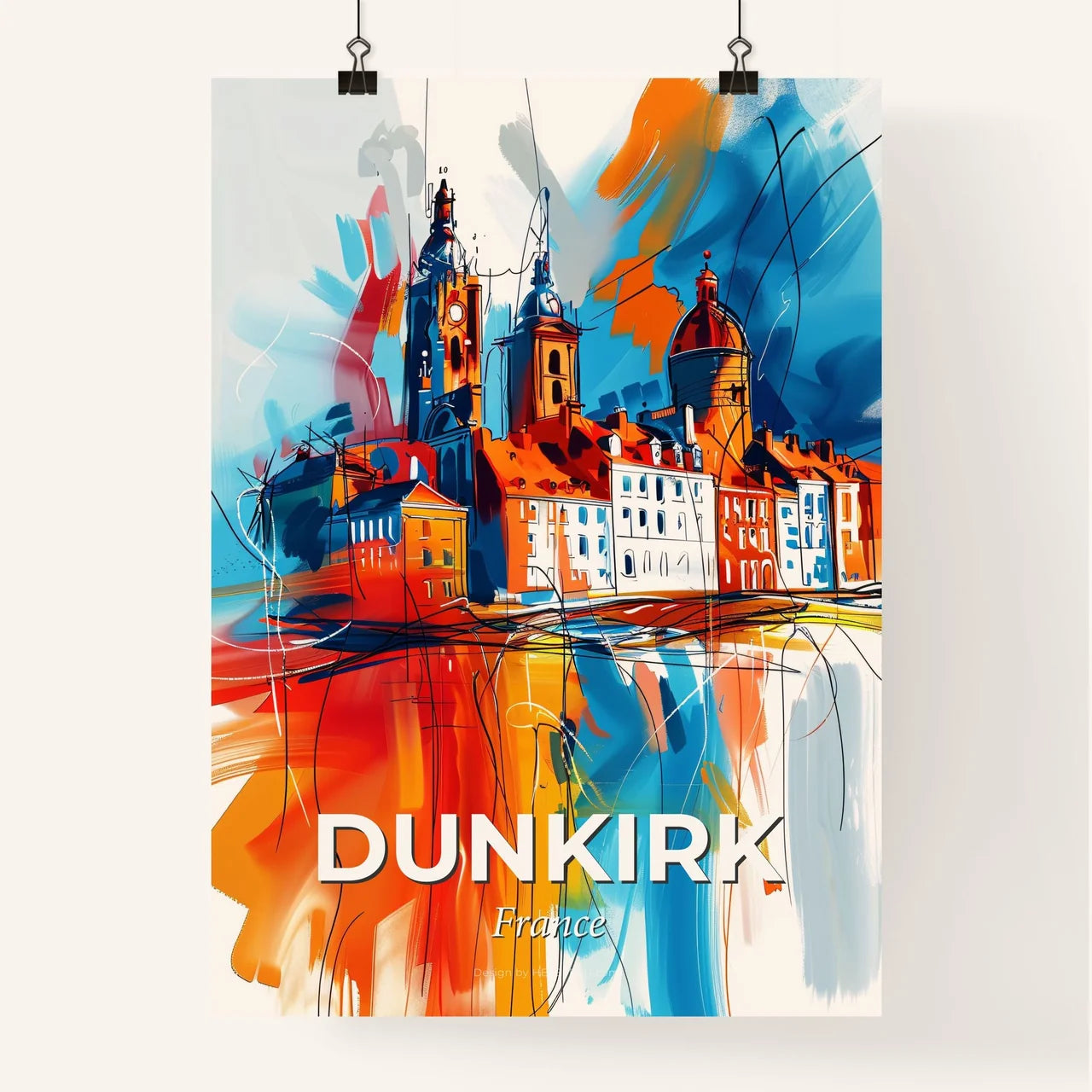 Vibrant Dunkirk, France Poster