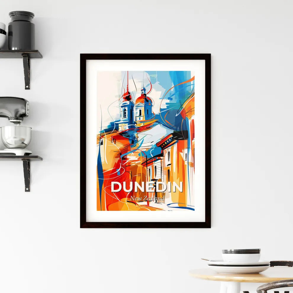 Vibrant Dunedin, New Zealand Framed Print