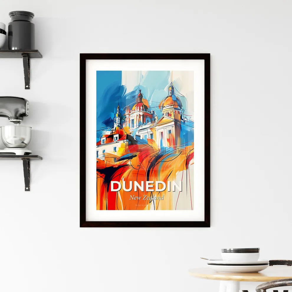Vibrant Dunedin, New Zealand Framed Print