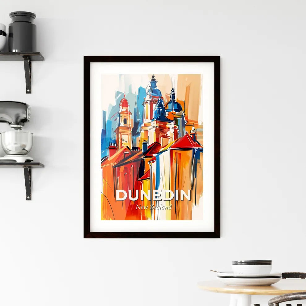 Vibrant Dunedin, New Zealand Framed Print