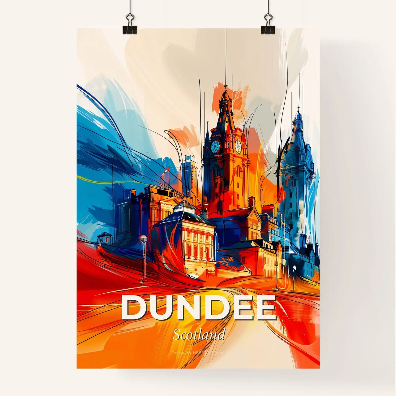 Vibrant Dundee, Scotland Poster