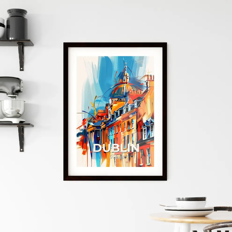 Vibrant Dublin, Ireland Framed Print