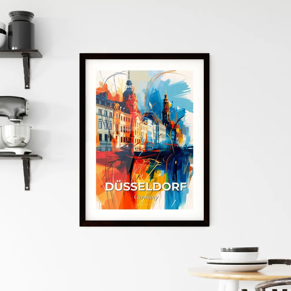 Vibrant Düsseldorf, Germany Framed Print
