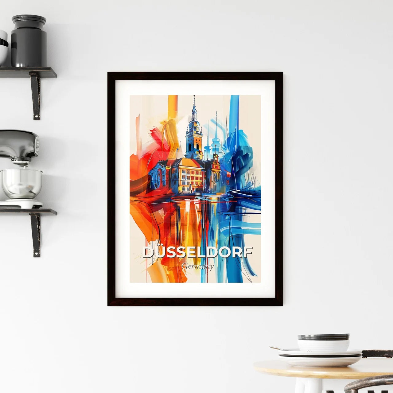 Vibrant Düsseldorf, Germany Framed Print