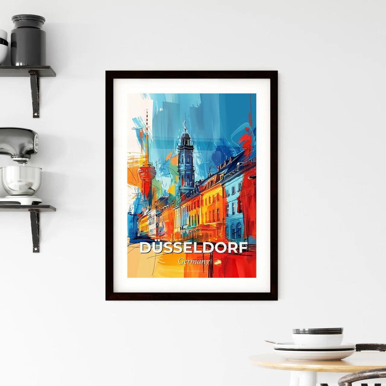 Vibrant Düsseldorf, Germany Framed Print