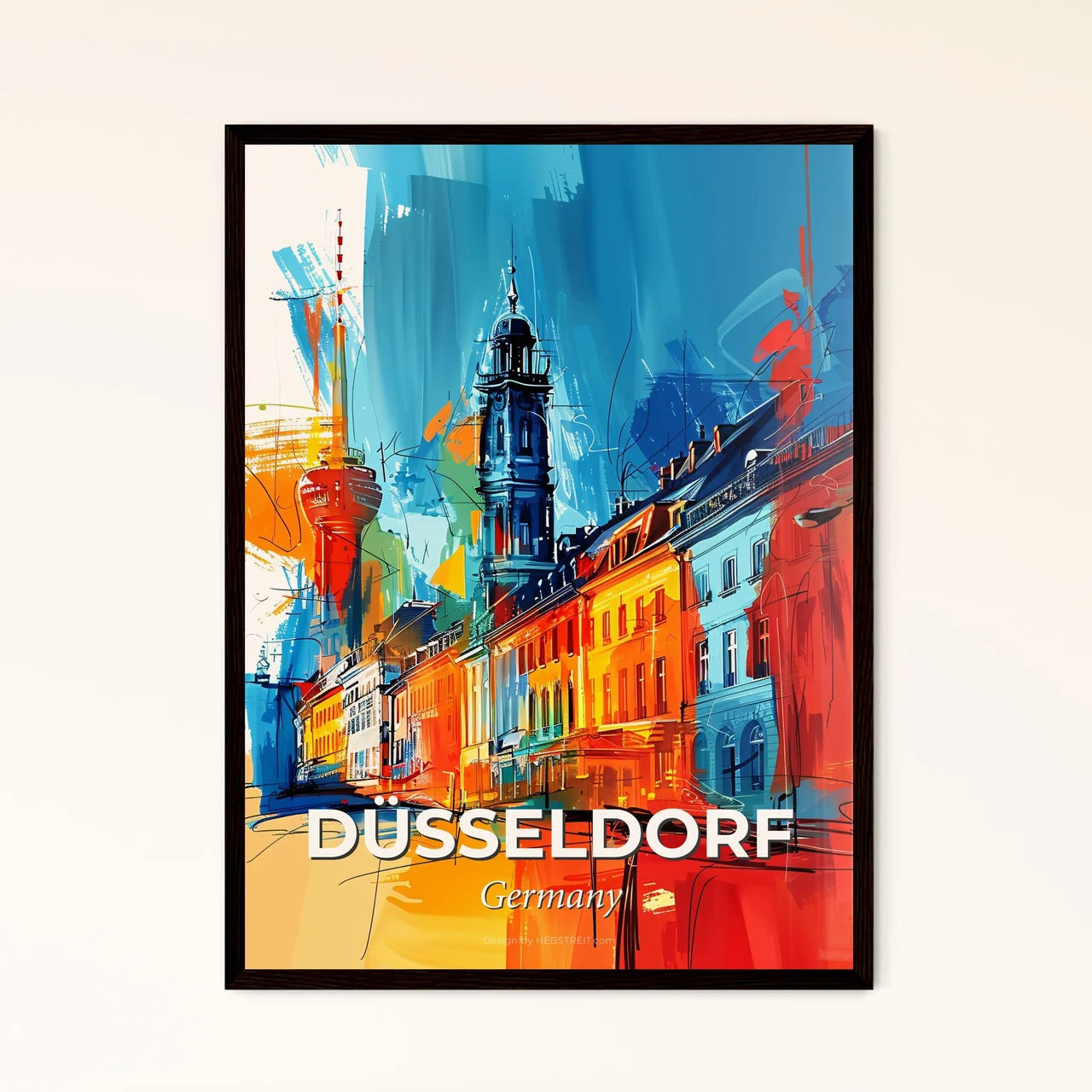 Vibrant Düsseldorf, Germany Art Print