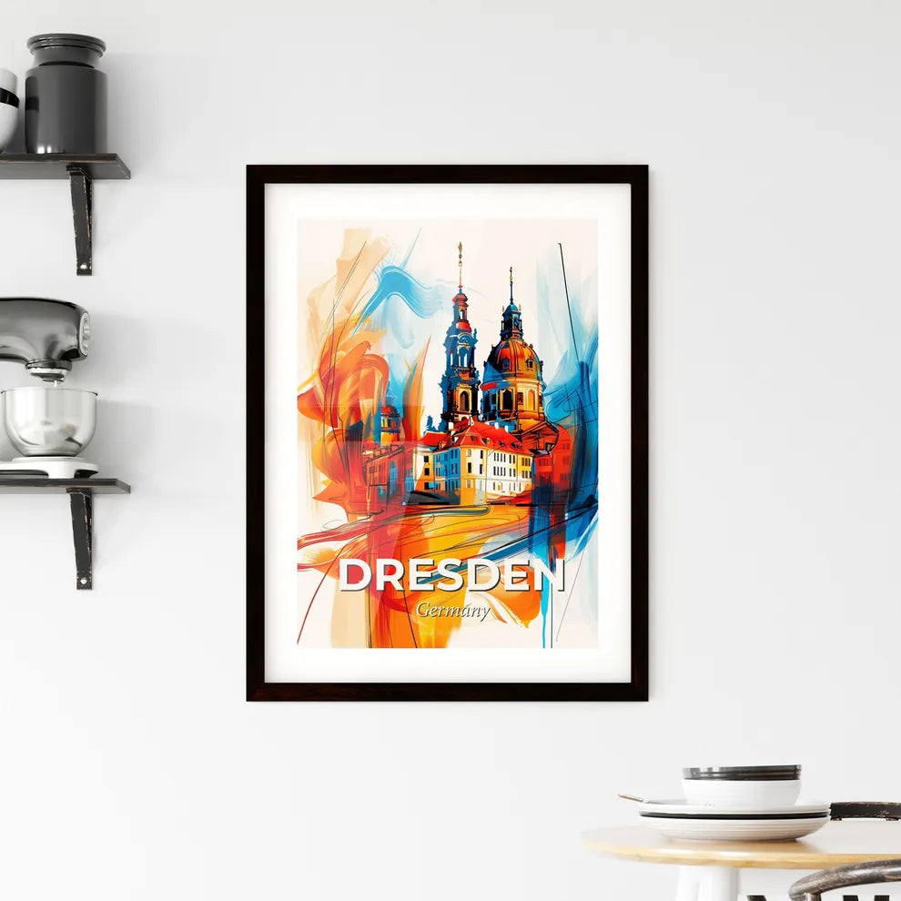 Vibrant Dresden, Germany Framed Print