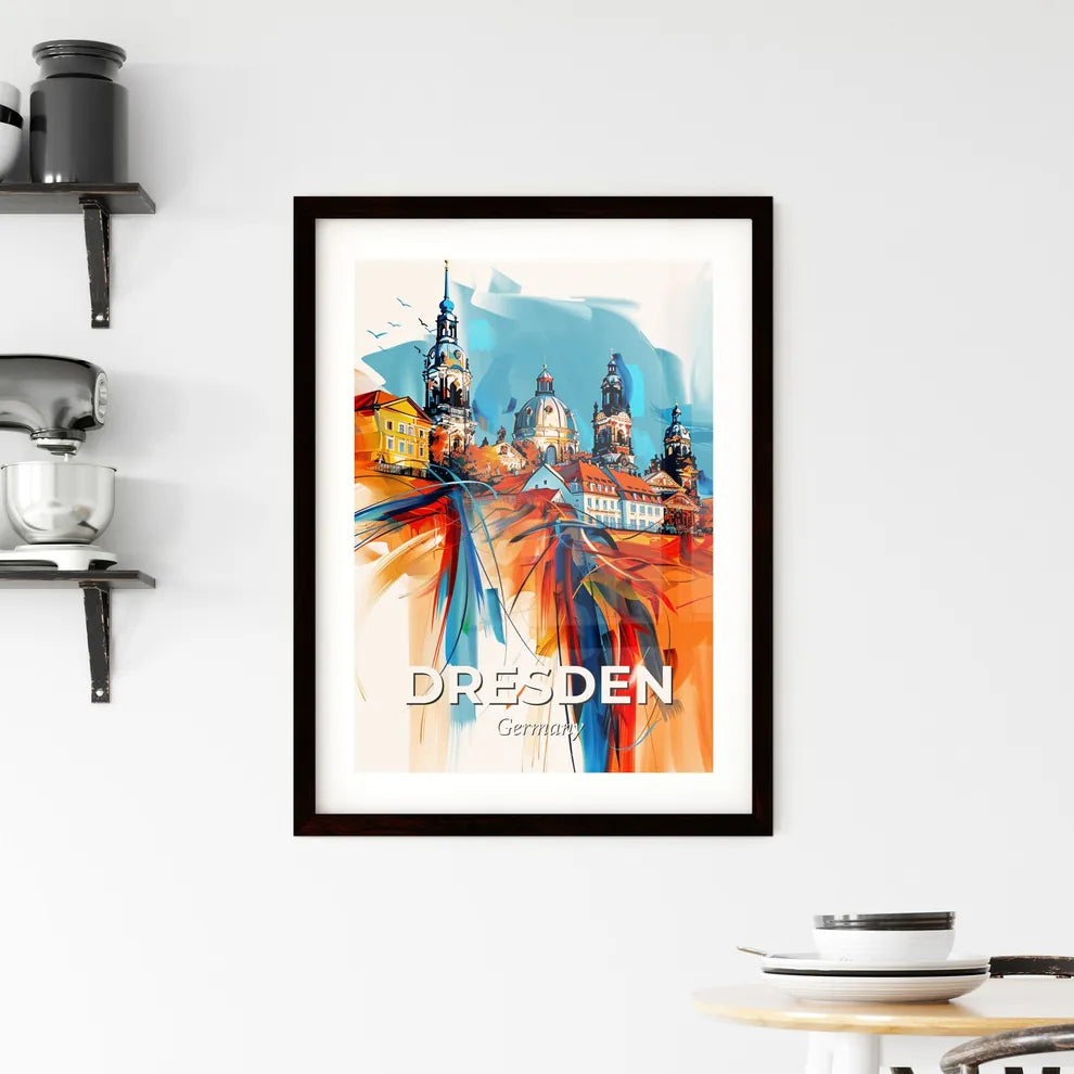 Vibrant Dresden, Germany Framed Print