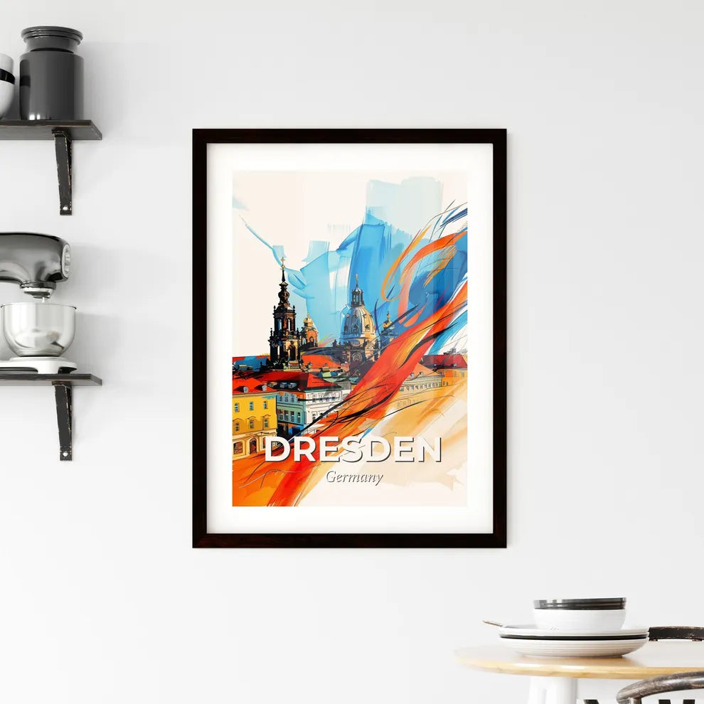 Vibrant Dresden, Germany Framed Print