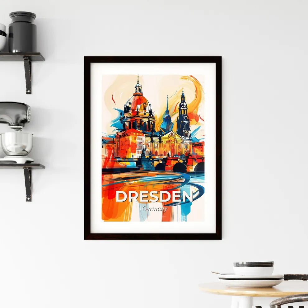 Vibrant Dresden, Germany Framed Print