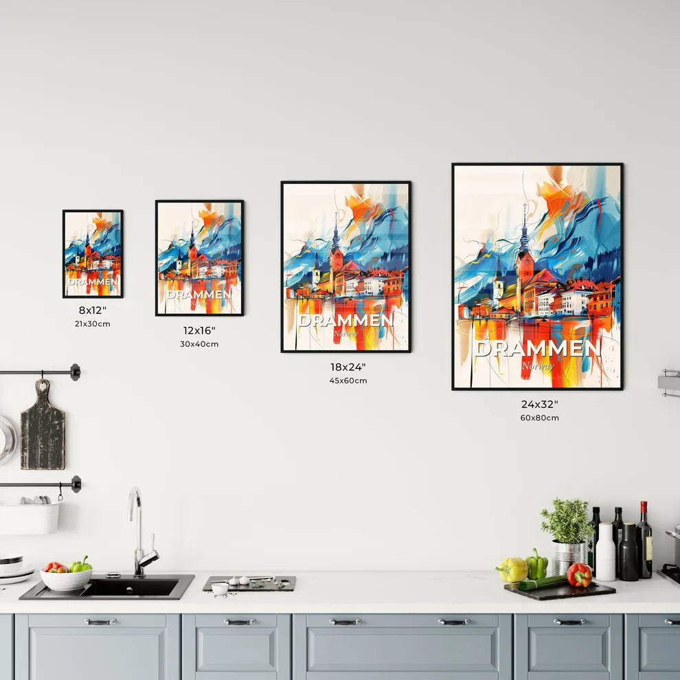 Vibrant Drammen, Norway Kitchen Art