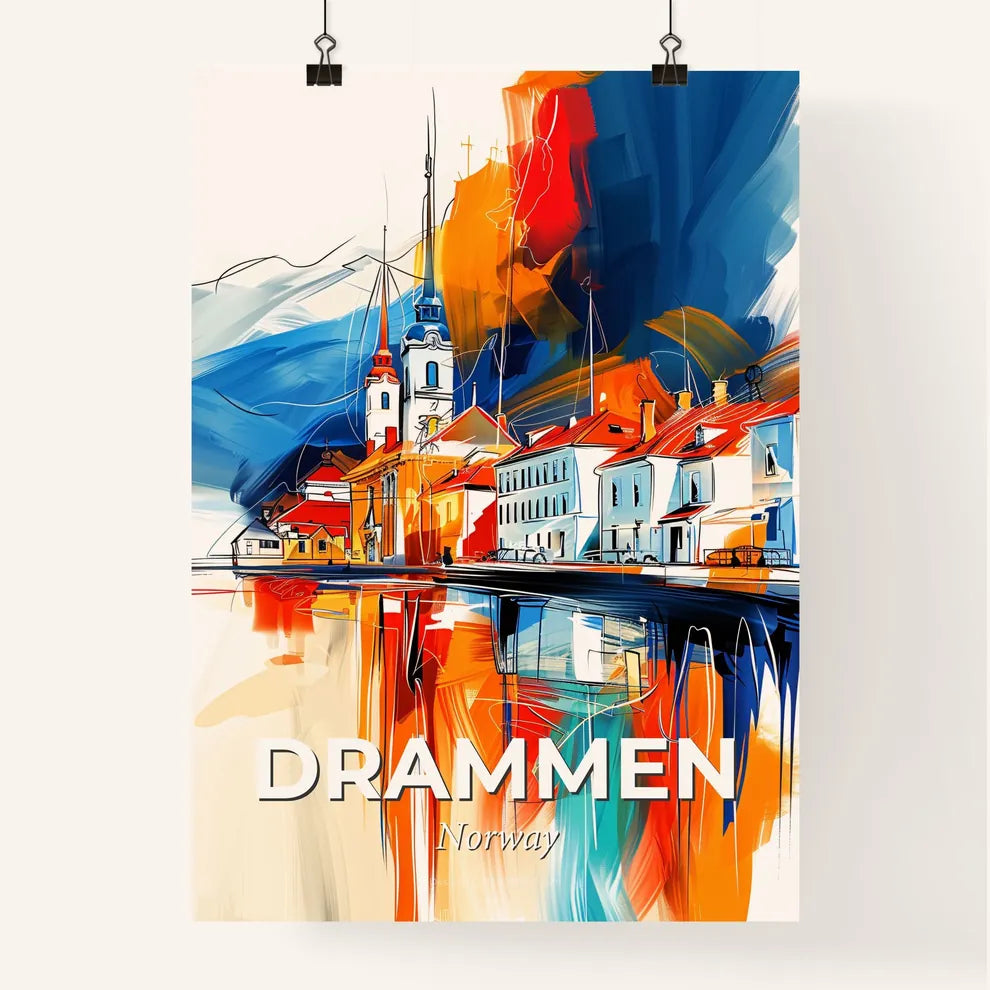 Vibrant Drammen, Norway Poster