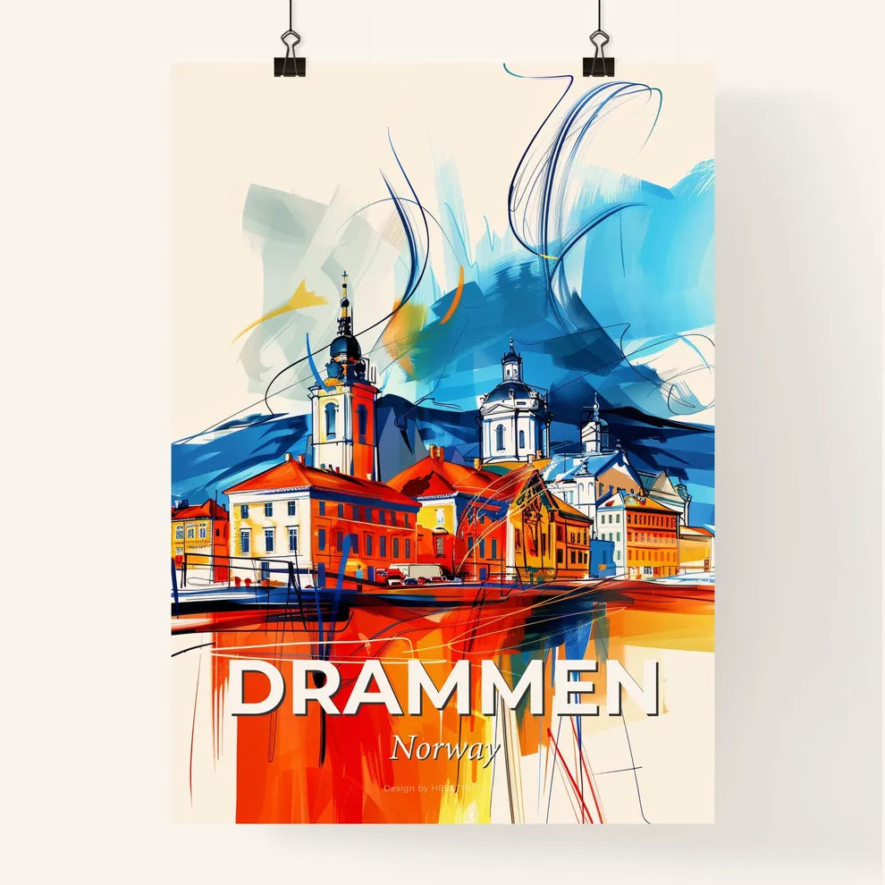 Vibrant Drammen, Norway Poster