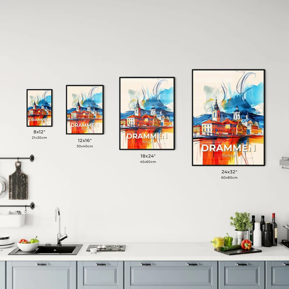 Vibrant Drammen, Norway Kitchen Art