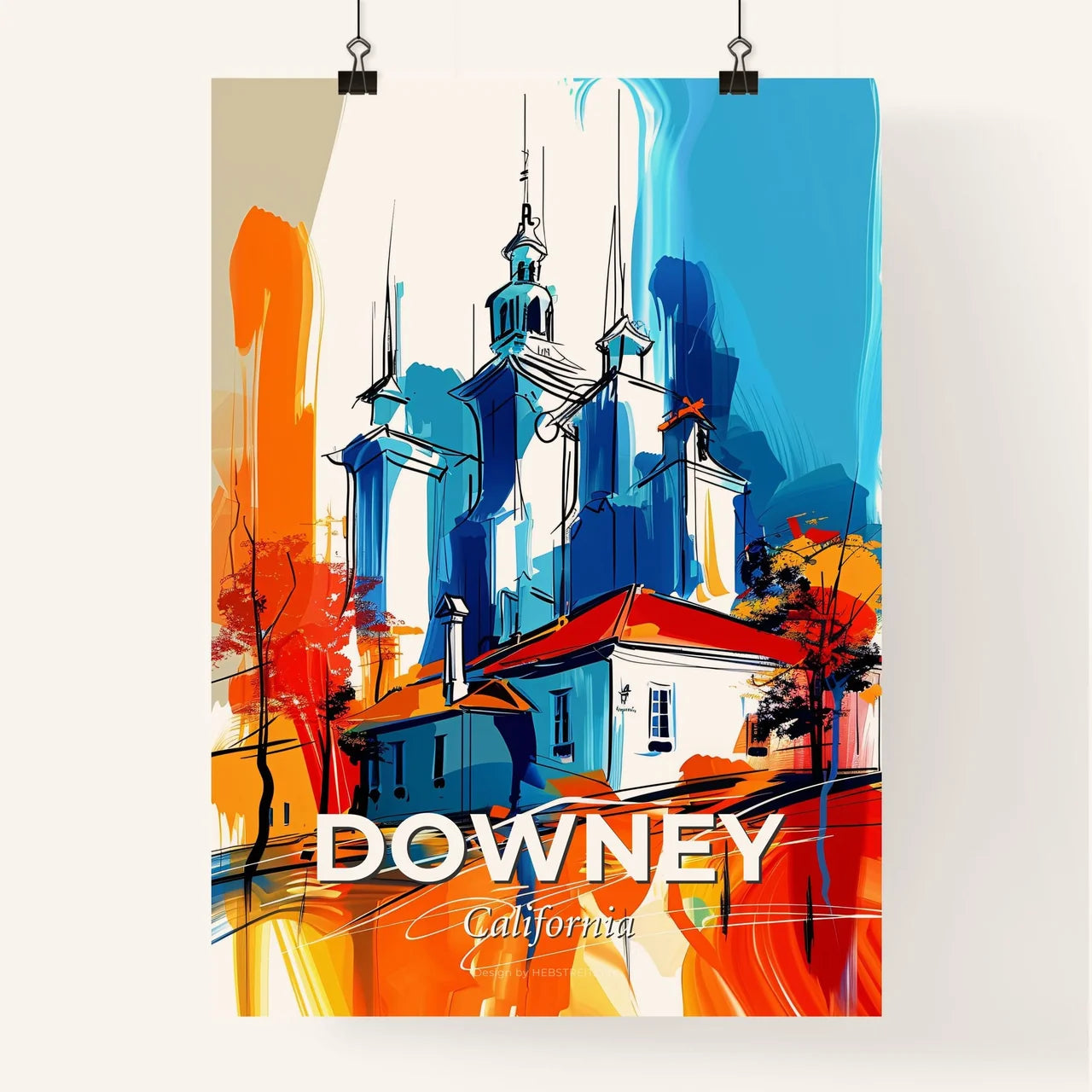Vibrant Downey, California Poster