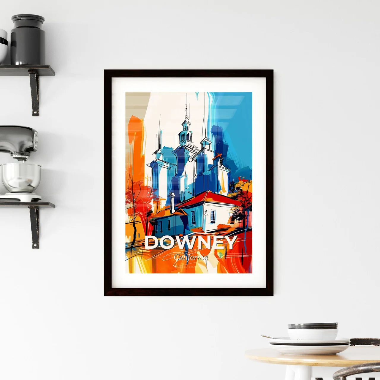 Vibrant Downey, California Framed Print